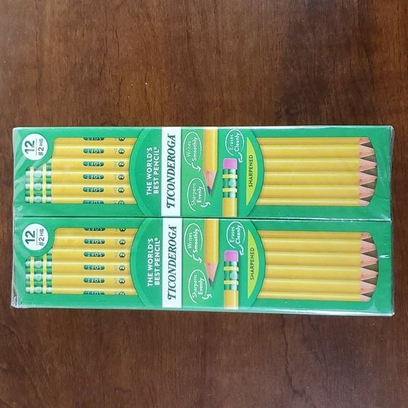 Ticonderoga Pencils Wood-Cased Graphite #2 HB Soft Pre-Sharpened Yellow 72 Count - Picture 1 of 2
